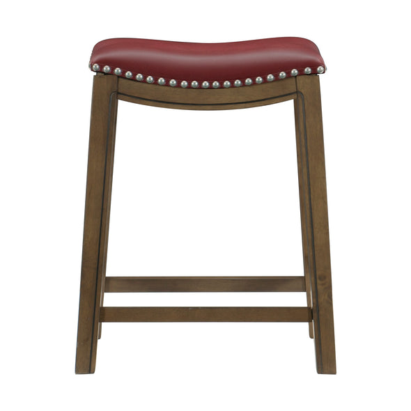 5682RED-24 24 Counter Height Stool, Red - Luna Furniture