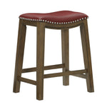 5682RED-24 24 Counter Height Stool, Red - Luna Furniture