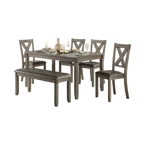 Holders Gray 6-Piece Dining Set - Luna Furniture