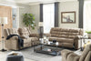 Workhorse Cocoa Reclining Loveseat with Console -  - Luna Furniture