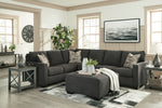 Lucina Charcoal 3-Piece LAF Sectional