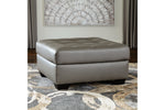 Donlen Gray Oversized Accent Ottoman -  - Luna Furniture