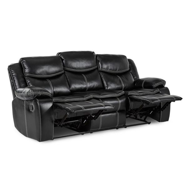 Bastrop Black Reclining Living Room Set - Luna Furniture