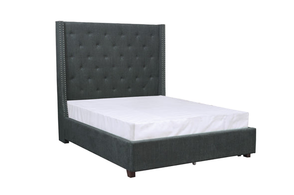 Fairborn Gray King Upholstered Storage Platform Bed