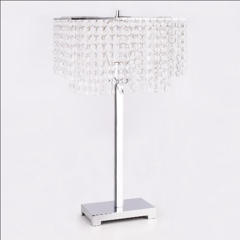 Chandelier Chrome 27.5" Table Lamp - Luna Furniture