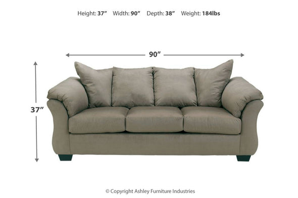 Darcy Cobblestone Full Sofa Sleeper -  - Luna Furniture