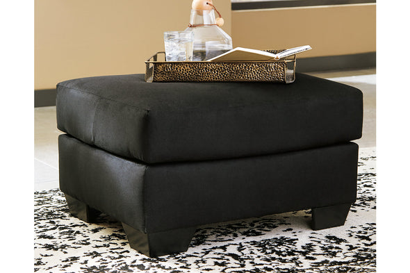Darcy Black Ottoman -  - Luna Furniture