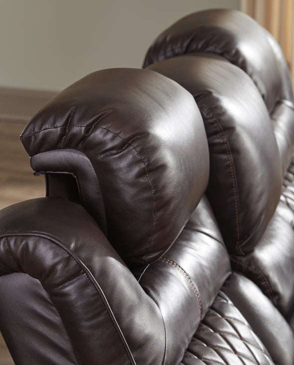 Warnerton Chocolate Power Reclining Living Room Set - Luna Furniture