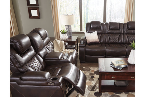 Warnerton Chocolate Power Reclining Sofa -  - Luna Furniture