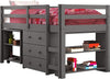 760-TDG Loft Bed (Grey) - 760-TDG - Luna Furniture
