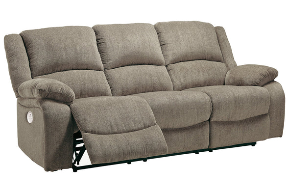 Draycoll Pewter Power Reclining Sofa -  - Luna Furniture