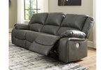 Calderwell Gray Power Reclining Sofa -  - Luna Furniture