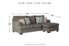 Dorsten Slate Sofa Chaise - Ashley - Luna Furniture