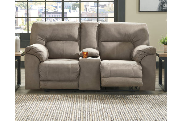 Cavalcade Slate Power Reclining Loveseat with Console -  - Luna Furniture