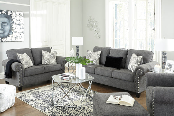 Agleno Charcoal Living Room Set - Luna Furniture