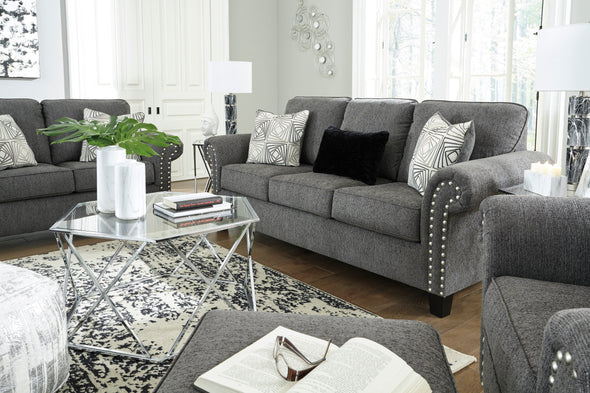 Agleno Charcoal Living Room Set - Luna Furniture