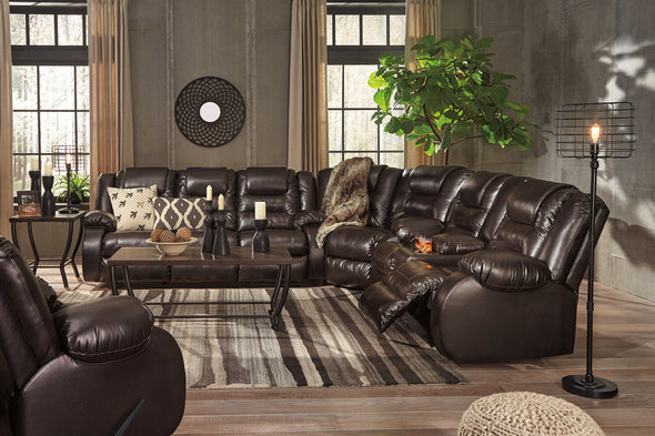 Vacherie Chocolate Reclining Sofa -  - Luna Furniture