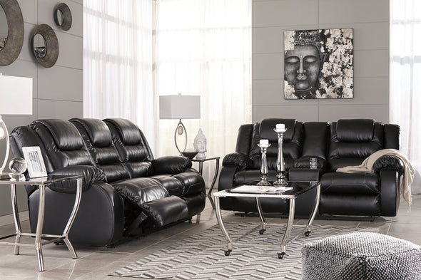 Vacherie Black Reclining Sofa -  - Luna Furniture