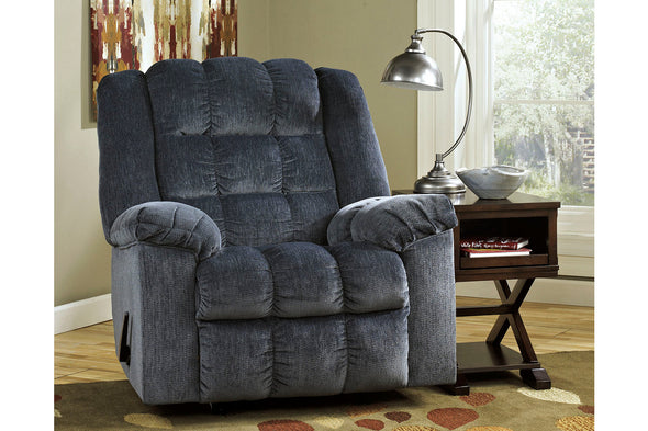 Ludden Blue Recliner - Ashley - Luna Furniture