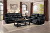 Bastrop Black Reclining Sofa - Luna Furniture