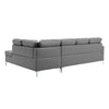 8378GRY*3 (3)3-Piece Sectional with Right Chaise and Ottoman - Luna Furniture