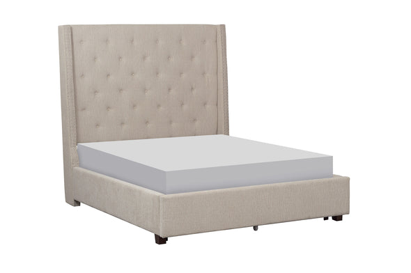 Fairborn Beige Full Upholstered Platform Bed