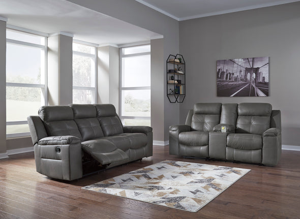 Jesolo Dark Gray Reclining Living Room Set - Luna Furniture