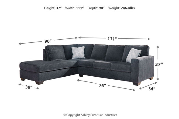 Altari Slate LAF Sectional -  - Luna Furniture