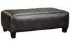 Nokomis Charcoal Oversized Accent Ottoman -  - Luna Furniture