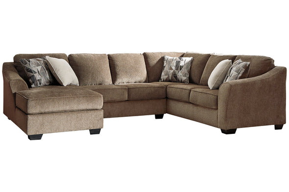 Graftin Teak 3-Piece LAF Chaise Sectional
