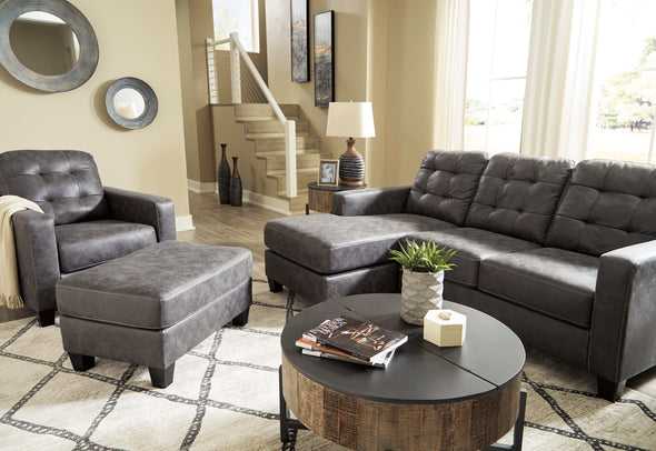 Venaldi Gunmetal Living Room Set - Luna Furniture