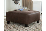 Navi Chestnut Oversized Accent Ottoman -  - Luna Furniture