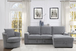 9468DG*2RC2L (2)2-Piece Sectional with Pull-out Bed and Right Chaise with Hidden Storage - Luna Furniture