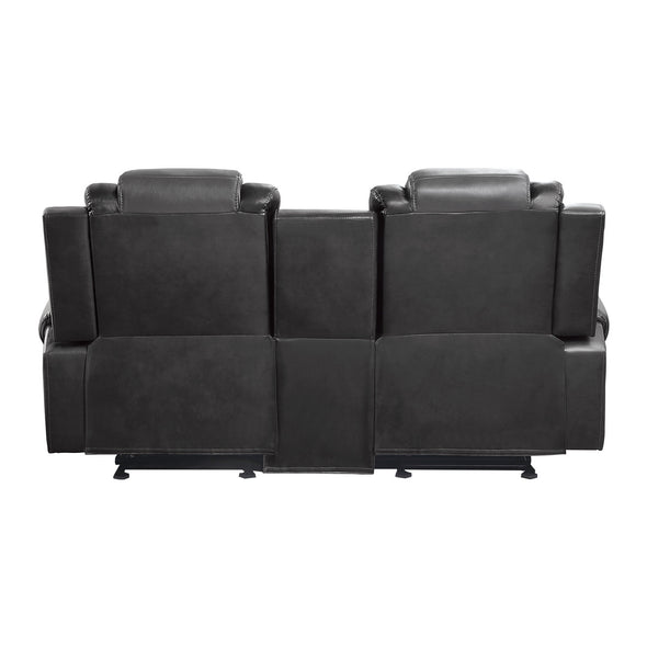 Briscoe Gray Reclining Loveseat With Console