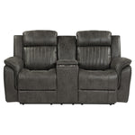 9479BRG-2 Double Reclining Love Seat with Center Console - Luna Furniture