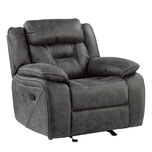 Madrona Hill Gray Glider Reclining Chair - Luna Furniture