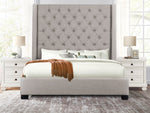 Melody Gray Queen Upholstered Bed
