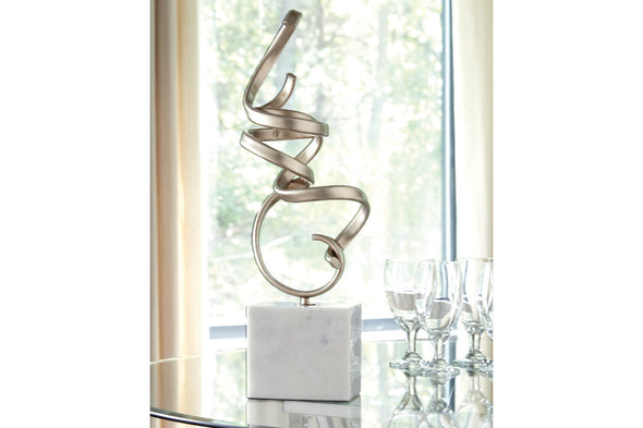 Pallaton Champagne/White Sculpture -  - Luna Furniture