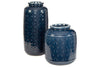 Marenda Navy Blue Vase, Set of 2 -  - Luna Furniture