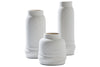 Jayden White Vase, Set of 3 - Ashley - Luna Furniture