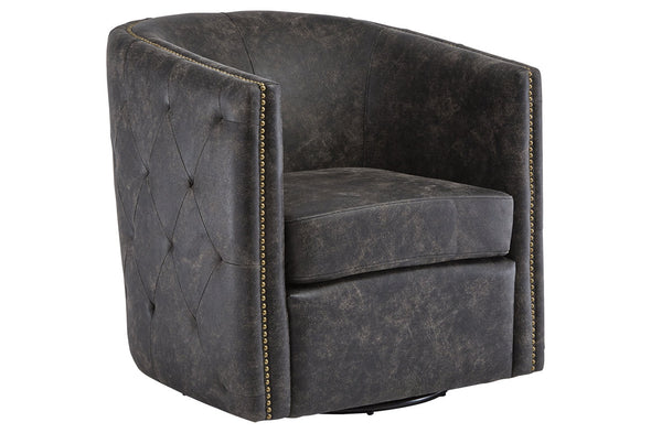 Brentlow Distressed Black Accent Chair -  - Luna Furniture