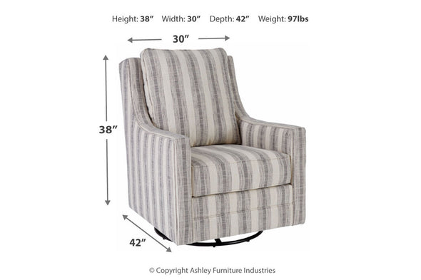 Kambria Ivory/Black Accent Chair -  - Luna Furniture