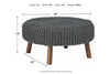 Jassmyn Charcoal Oversized Accent Ottoman -  - Luna Furniture