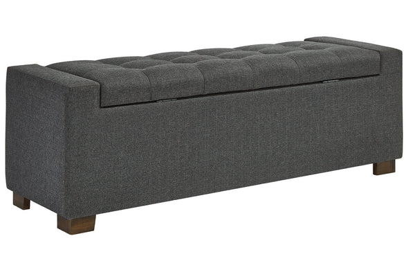 Cortwell Gray Storage Bench -  - Luna Furniture