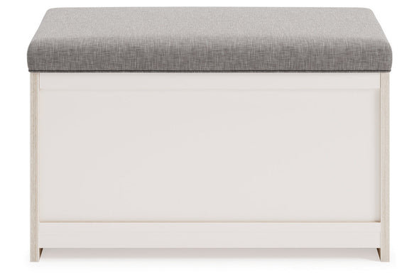 Blariden Gray/Natural Storage Bench -  - Luna Furniture