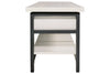 Rhyson White Storage Bench -  - Luna Furniture