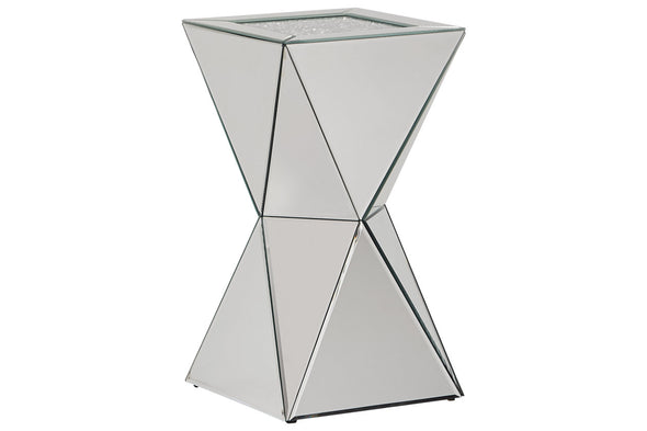 Gillrock Mirror/Silver Finish Accent Table -  - Luna Furniture