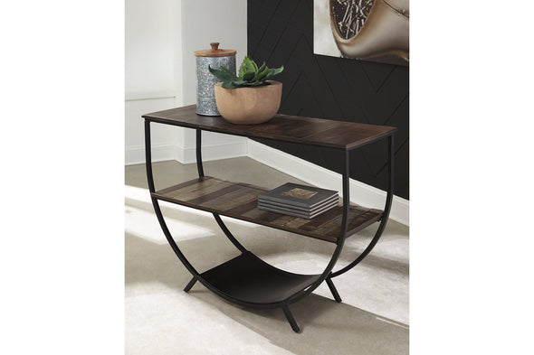 Lamoney Gray/White/Brown Sofa/Console Table -  - Luna Furniture