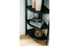 Bernmore Black Corner Shelf -  - Luna Furniture