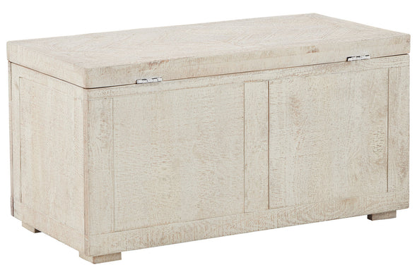 Ryker Distressed White Storage Trunk -  - Luna Furniture